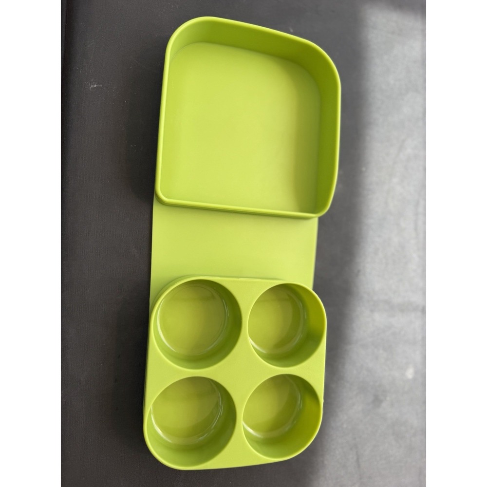 Joie Microwave Egg Bites Microwave Egg Cooker Silicone Mold, Green